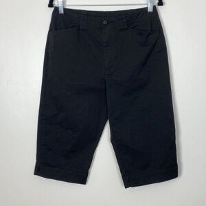 White Stag Capris Womens 10 Black Front Pockets Split Hem Body Stretch Office